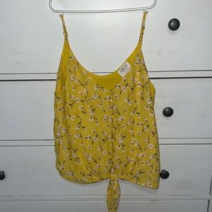 Sienna Sky tank top, yellow flower print XS